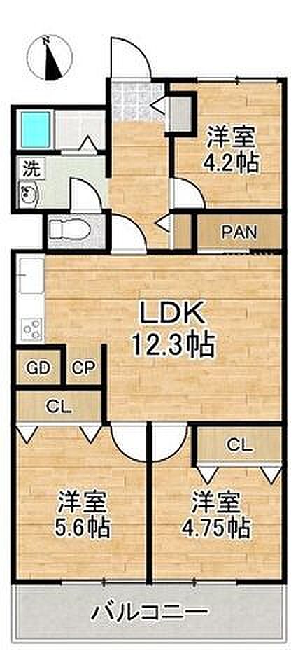 3LDK 間取り