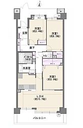 コスモステージひばりヶ丘アミュージア 3LDKの間取図画像