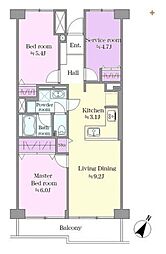 清瀬グリーンマンション 2SLDKの間取り