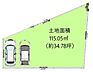 区画図：敷地34.78坪あり