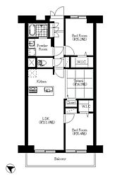 ビューハイム武蔵野 3LDKの間取図画像