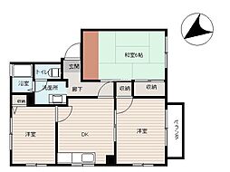 メゾンタナカB棟 3DKの間取図画像