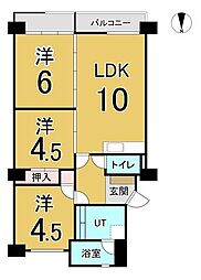 メゾン茨木主原2号棟 3LDKの間取図画像