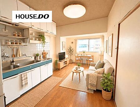 ダイニングとくつろぎスペースを分けて使える住空間です。※家具等はCGによる配置イメージです。