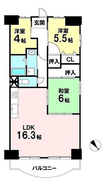 約16.3帖LDK×3LDK!令和8年2月リフォーム済。家族でゆったり、空室につき内覧もスムーズ。