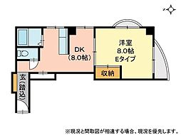 グレースシャトル伊島 1LDKの間取図画像