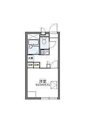 レオパレスマユリカ4 1Kの間取図画像