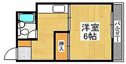 中島田高橋マンション 1Kの間取図画像