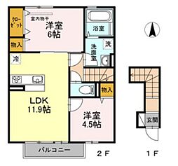 間取図画像 2LDK