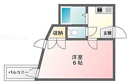 ボヌール小橋 1Kの間取図画像