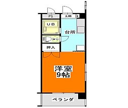 アークハイツ富田町 1Kの間取図画像