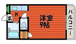 ウィステリア 1Kの間取図画像