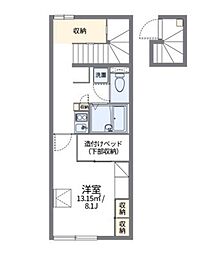レオパレス浜野南 1Kの間取図画像