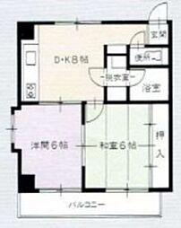 パークサイド幸町 2LDKの間取図画像