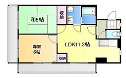 スフィアハザキ 2LDKの間取図画像