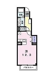 OAZOA棟 ワンルームの間取図画像