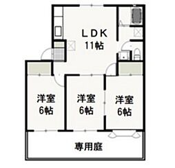 グリーンパーク西辛川B 3LDKの間取図画像