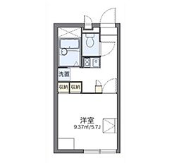 レオパレスプランドール 1Kの間取図画像