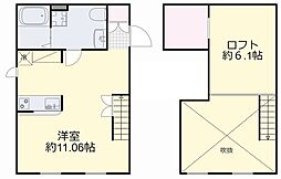 プリマガーデン岡山 ワンルームの間取図画像