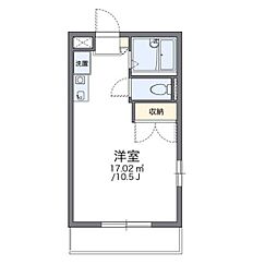 レオパレスウイング近藤 ワンルームの間取図画像