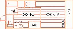 パーティアム津高 1DKの間取図画像