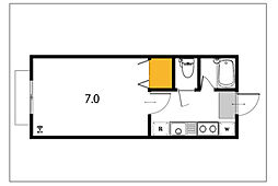 アヴァンセ 1Kの間取図画像