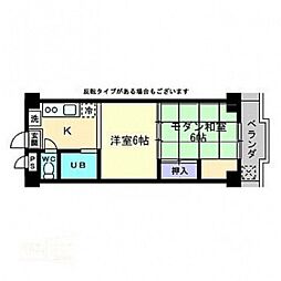 レジデンス春日町 2Kの間取図画像