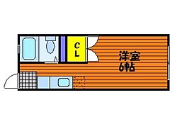 フレイバーランド梢 ワンルームの間取図画像