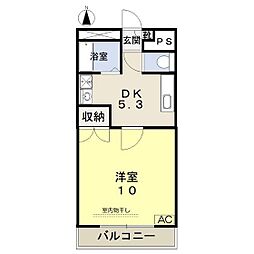 サニーコスモ2 1DKの間取図画像