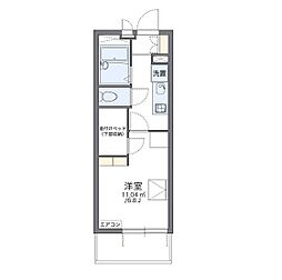 レオパレスダイチA 1Kの間取図画像