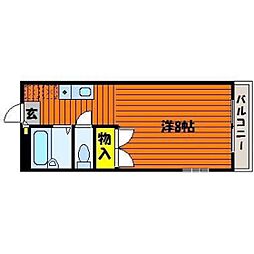 リベールA 1Kの間取図画像