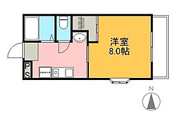 アークヴィラ 1Kの間取図画像