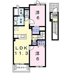 セライ1 2LDKの間取図画像