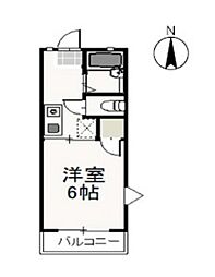ドミール小川 1Kの間取図画像