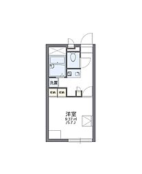 レオパレスコスモ京山 1Kの間取図画像