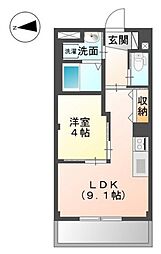 ブリエロッシュU 1LDKの間取図画像