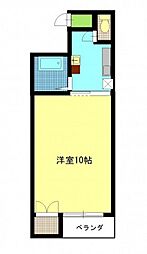 コーポ・キャロット 1Kの間取図画像