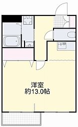 グランデュール医大南 1Kの間取図画像