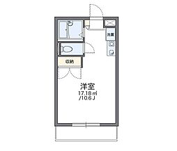 レオパレスウイング近藤 1Kの間取図画像