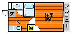 パークウェイ高島 1Kの間取図画像