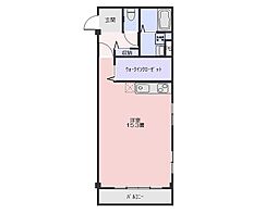 Raffinato ワンルームの間取図画像