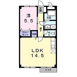 ジョイナス瀬戸 1LDKの間取図画像