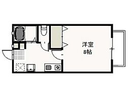 ライフベルクB 1Kの間取図画像