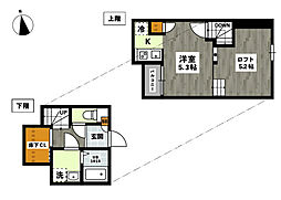ADC高島リブレ 1Kの間取図画像