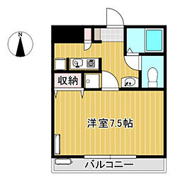 MSDハイツ 1Kの間取図画像