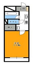 ベンハウス今 1Kの間取図画像