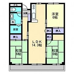 パルクベールチボリ 3LDKの間取図画像