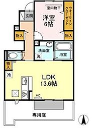 アネッロ郡 1LDKの間取図画像