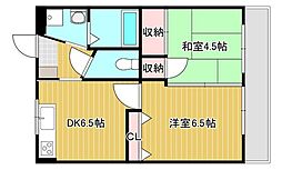 ソレイユ今 2DKの間取図画像