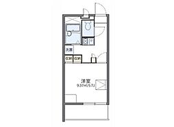 レオパレスエレガンスK 1Kの間取図画像
